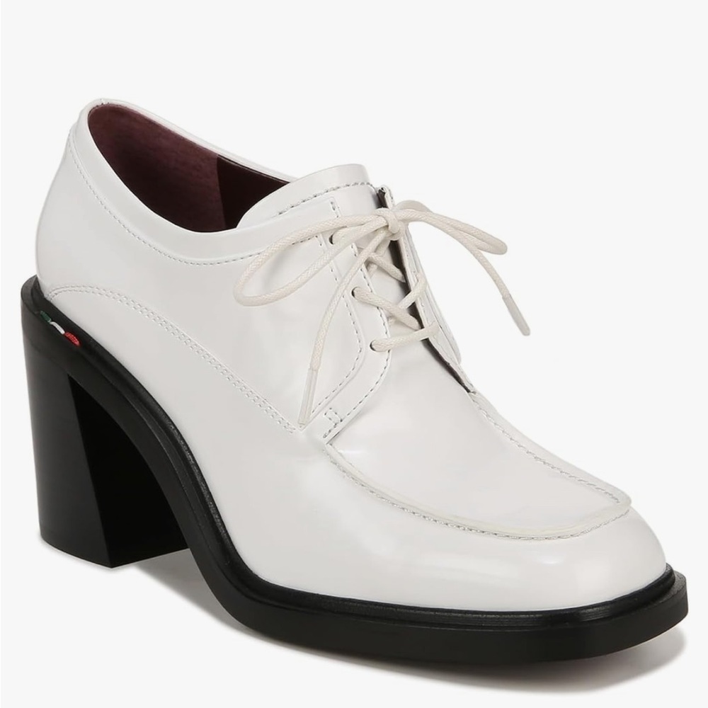 NEW Franco Sarto L-Preston White Heel Oxford Shoes 8M NIB - Picture 4 of 11